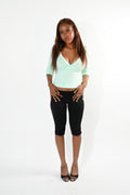 Black Fold over capris